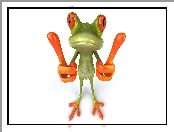 Żaba, 3D, Śmieszne