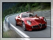 Alfa Romeo 8C, Jazda, Testowa