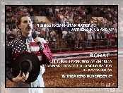 widownia, Borat, Sacha Baron Cohen, śpiewa, rodeo
