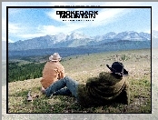 Brokeback Mountain, łąka, góry, postacie
