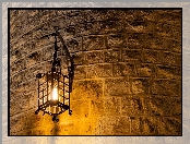 Mur, Cegły, Lampa