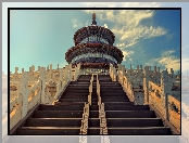 Chiny, Świątynia Niebios, Schody, Kopuła, Pekin