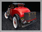 Czerwony, 1932, Zabytkowy, Ford Coupe Deluxe