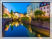 Domy, Słowenia, Lublana, Europa, Rzeka
