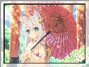 Dziewczyna, Manga Anime, Parasolka