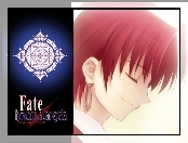 symbol, Fate Stay Night, napisy, twarz, logo