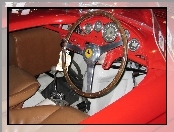 Ferrari, kierownica, skrzynia biegów