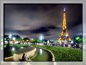 Francja, Widok, Wieża, Eiffla, Paryż