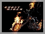 Ghost Rider, łańcuchy, motocykl, płonie