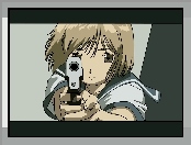 Gunslinger Girl, pistolet, postać, twarz