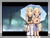 deszcz, Parasolka, Ichigo Mashimaro, kobiety