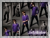 Justin Bieber, Sweterek, Fioletowy