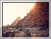 Giza, Egipt, Piramidy, Kamienie