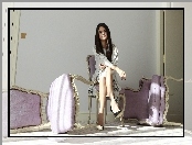 Kobieta, Selena Gomez, Brunetka, Krzesła