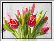 Kwiaty, Kolorowe, Bukiet, Tulipany