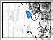 Motyl, Kwiaty, Tekstura