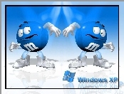 M&M, Windows, XP, Dwie, Niebieskie