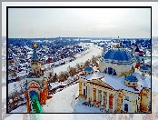Miasto, Rosja, Rzeka, Śnieg