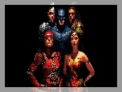 Film, Ezra Miller - Flash, Liga Sprawiedliwości, Gal Gadot - Wonder Woman, Justice League, Ray Fisher - Cyborg, Ben Affleck - Batman, Jason Momoa - Aquaman