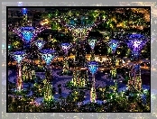 Oświetlony, Ogród, Singapur