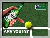 Piwo, Heineken, piłka tenisowa
