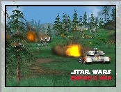 czołgi, polana, Star Wars, bomba, las, wojna