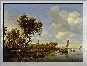 Salomon, Obraz, van Ruysdael, Na Rzece