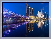 Singapur, Marina Bay Sands, Most, Noc