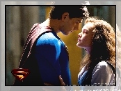 zbliżenie, Superman Returns, Brandon Routh, Kate Bosworth, logo
