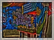 Klub, Wnętrze, Graffiti