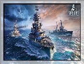World of Warships, Gra, Morze, Okręty