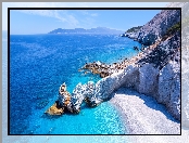 Plaża, Lalaria Beach, Grecja, Skały, Skiatos, Morze, Wyspa