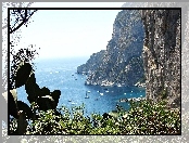 Wyspa, Kaktusy, Capri, Morze