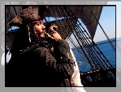 Piraci Z Karaibów, kapelusz, statek, Johnny Depp