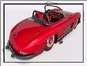 1956, Zabytkowy, Czerwony, Mercedes Benz 300 SL, Roadster