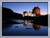 Zamek, Noc, Eilean Donan, Szkocja