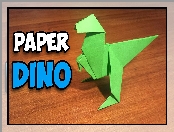 Origami, Zielony, Dinozaur