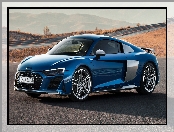 Niebieskie, Bok, Audi R8 Coupe Performance