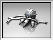 3D, rzecz, Wektorowa, metalowa