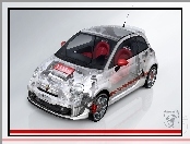 Abarth 500, Logo, Silnik, Amortyzatory