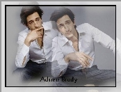 Adrien Brody, Naszyjnik, Biała, Koszula