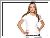 Amanda Bynes, Biały, T-Shirt