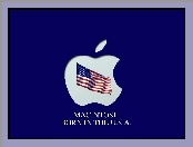 amerykańska, Apple, grafika, jabłko, flaga