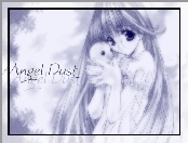 Angel Dust, dziewczyna, napis