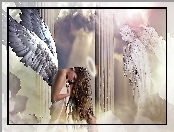 Fantasy, Anioł, Obłoki