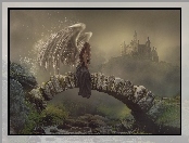 Anioł, Fantasy, Most, Zamek