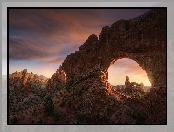 Skały, Łuk skalny, Park Narodowy Arches, Stany Zjednoczone, Double Arch, Stan Utah