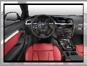 Audi A5, Czerwone, Skóry