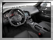 Audi R8, Kierownica, Wnętrze, Spłaszczona