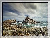 Chmury, Australia, Punkt widokowy Sugarloaf Rock, Morze, Skały